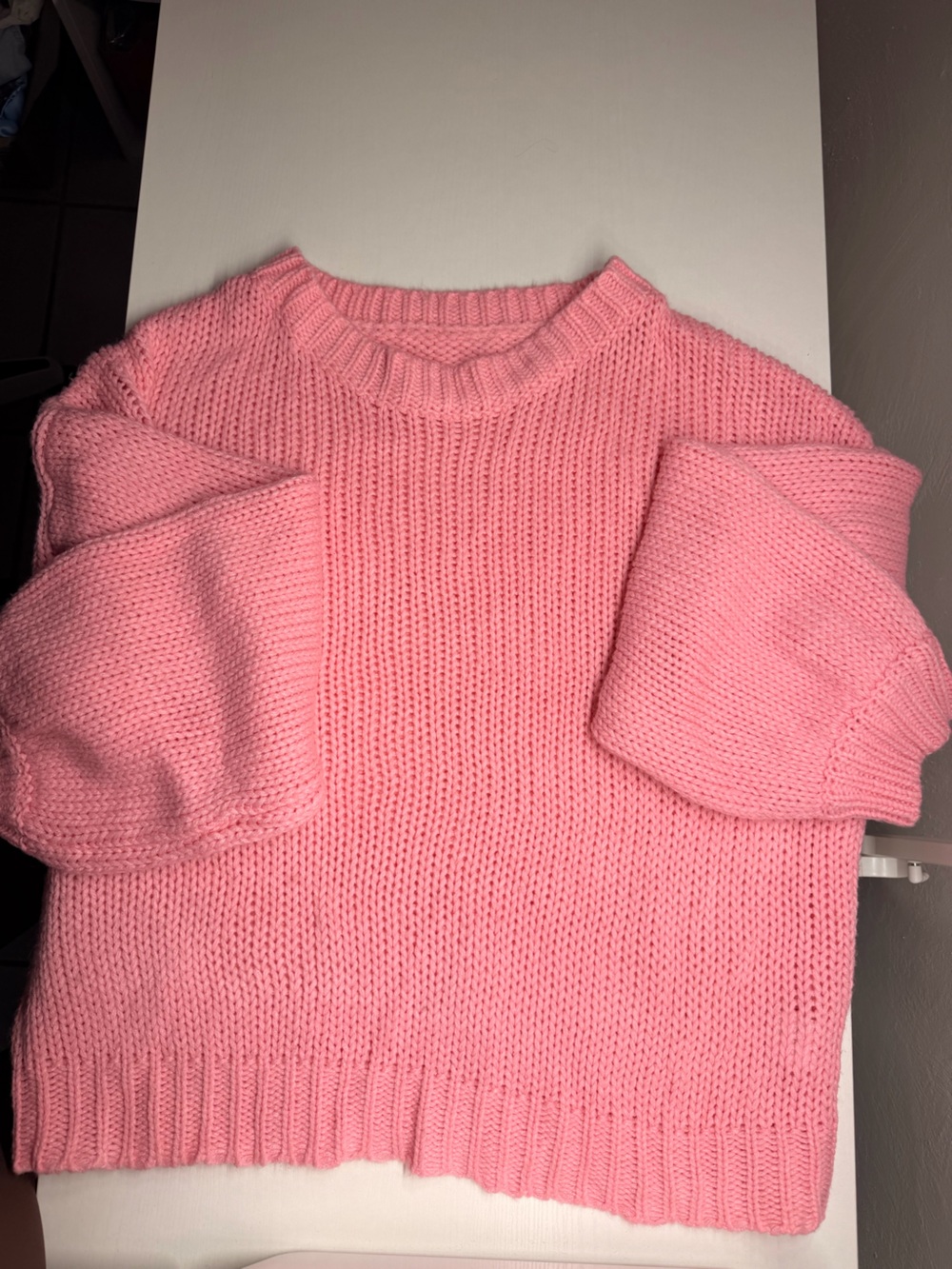 Soft Knit Crewneck Sweater - Pink